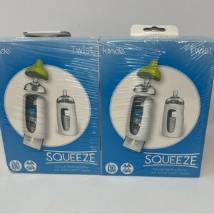 Kinde Twist Squeeze Natural Baby Breast Milk Feeding Bottle &Nipples 2 Boxes New